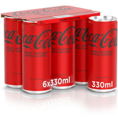 Coca Cola Zero, 33 cl, 6 Stück