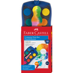 Faber Castell Malkasten Deckfarbe Connector, assortiert, 12 Stück