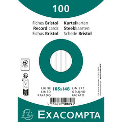 Exacompta Karteikarten, A6, liniert, weiss